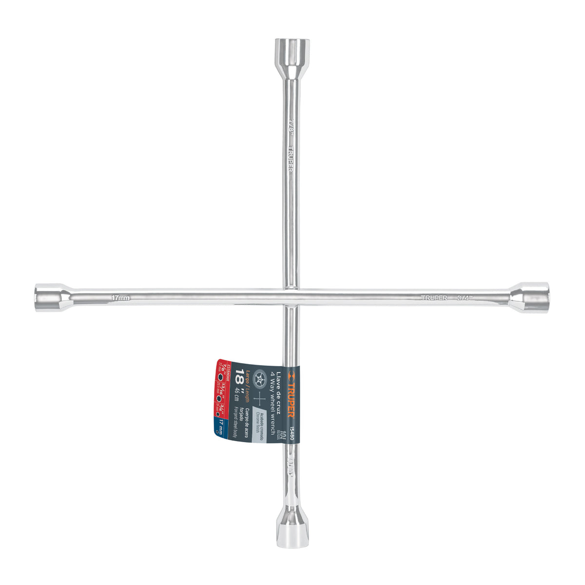 Llave de cruz para auto, 18"
