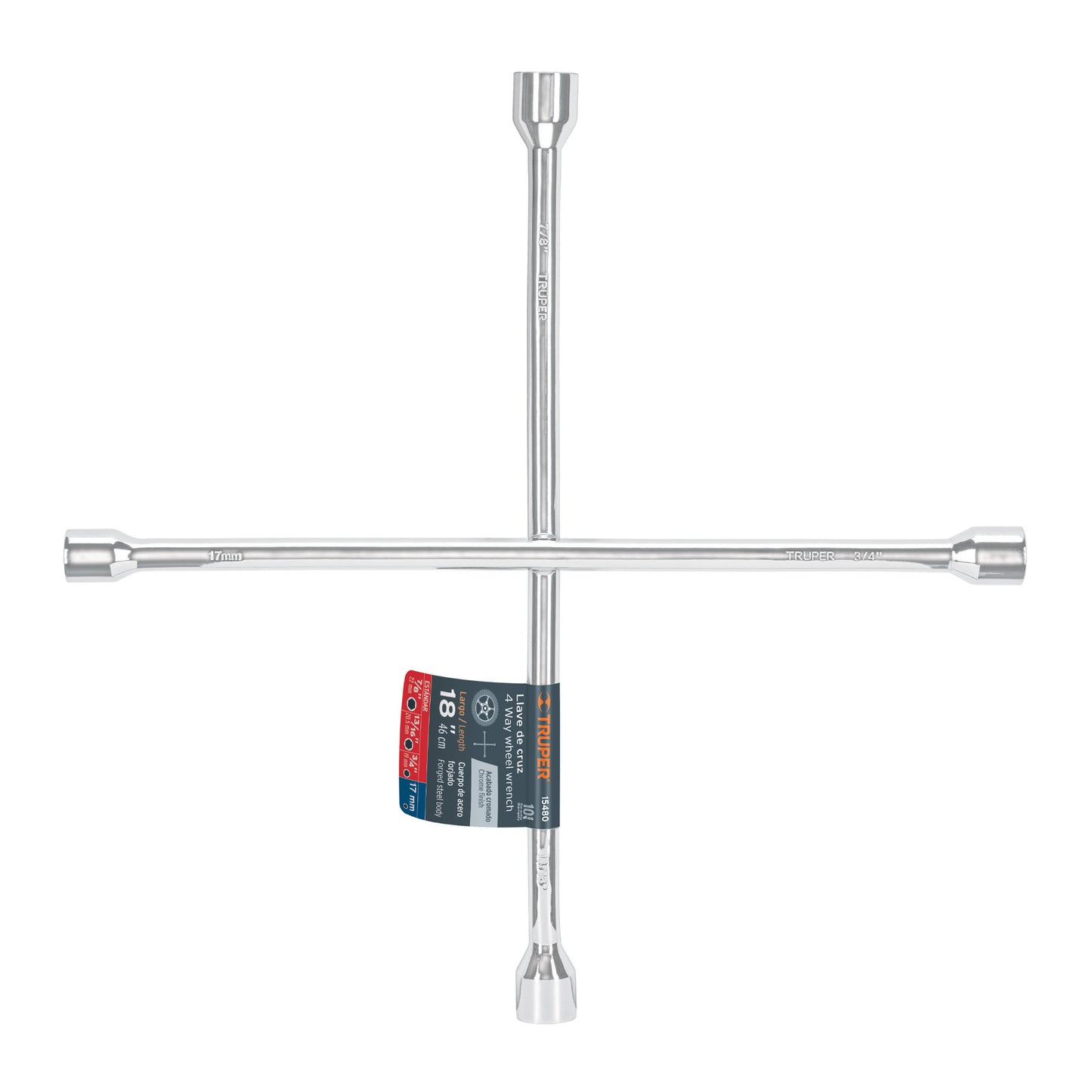 Llave de cruz para auto, 18"