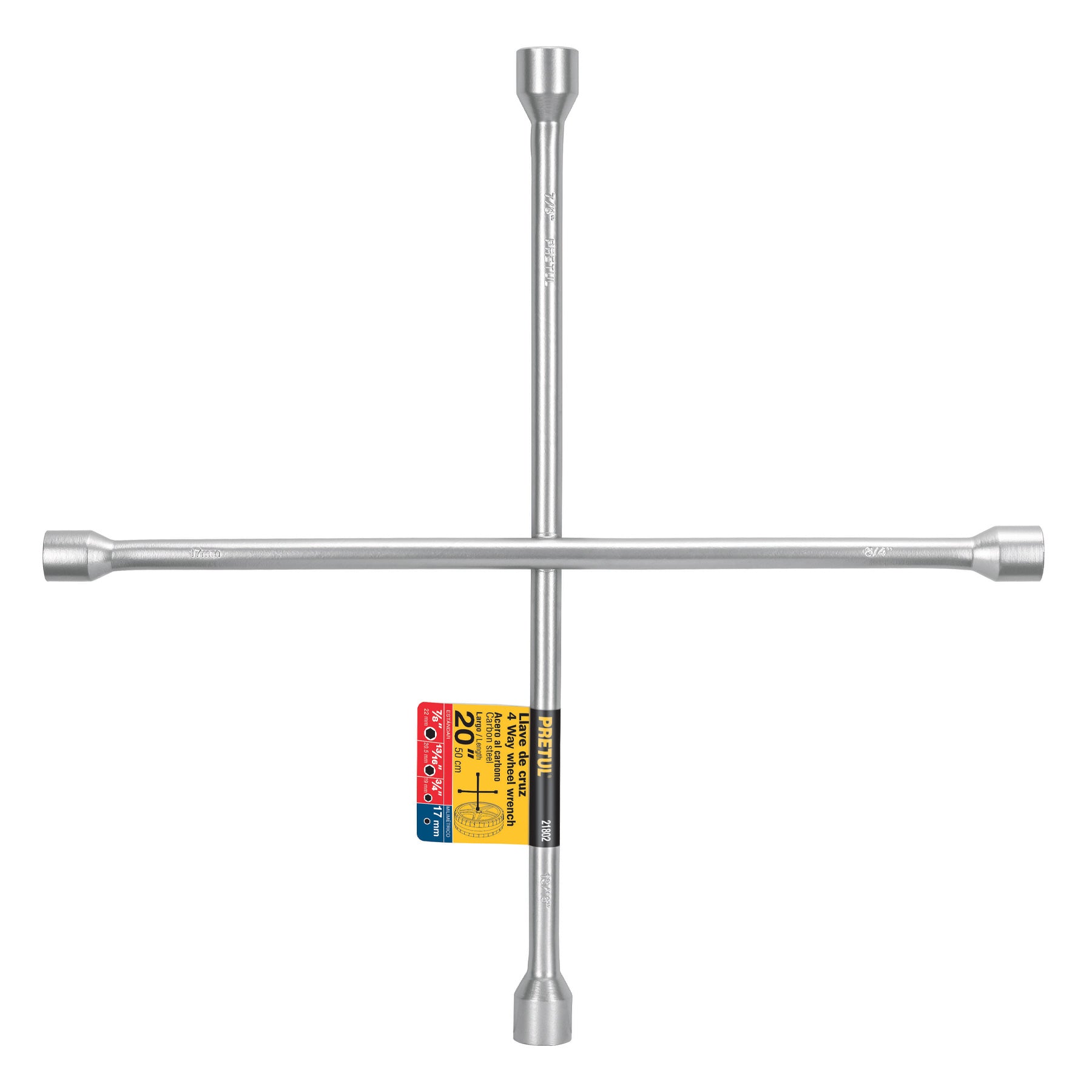 Llave de cruz para auto, 20", pretul