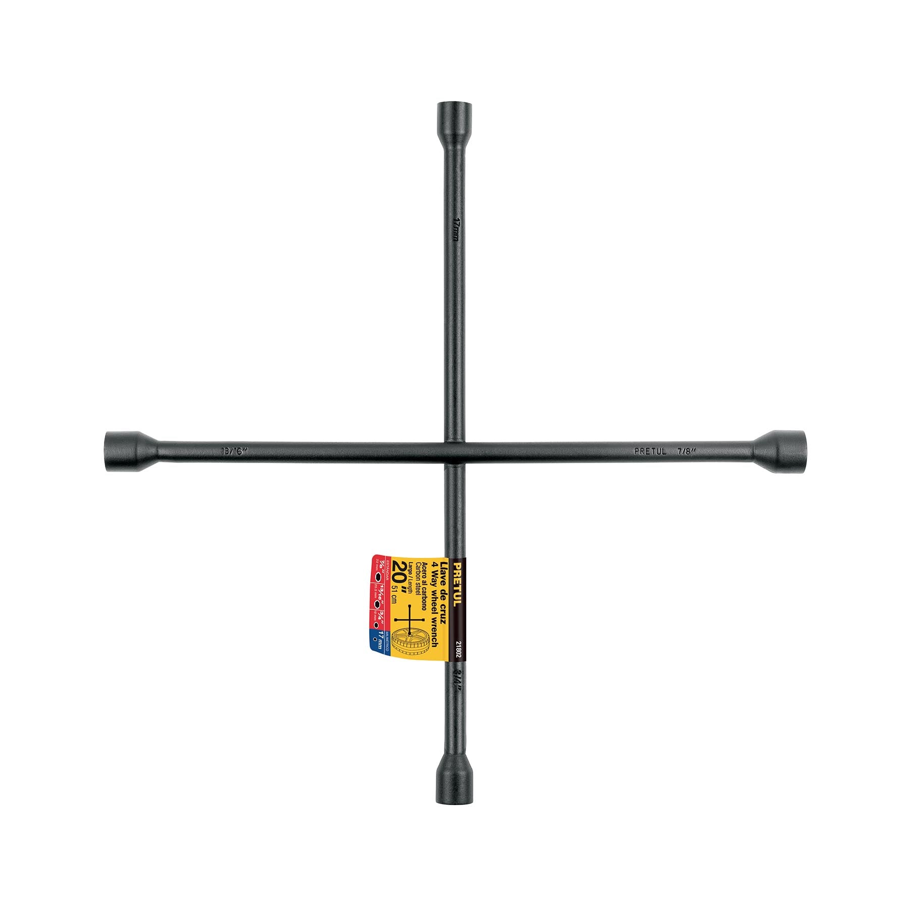 Llave de cruz para auto, 20", pretul