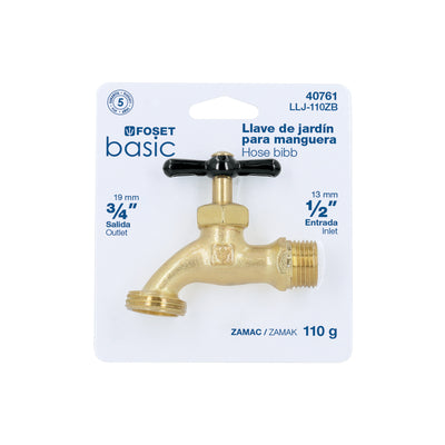 Llave p/manguera, de zamac 100g, 1/2', blíster, BASIC