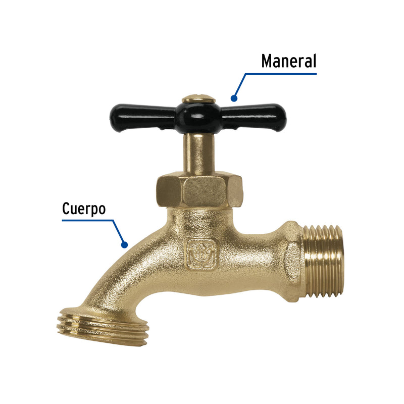 Llave de zamac para manguera 100 gr, 1/2" Foset Basic