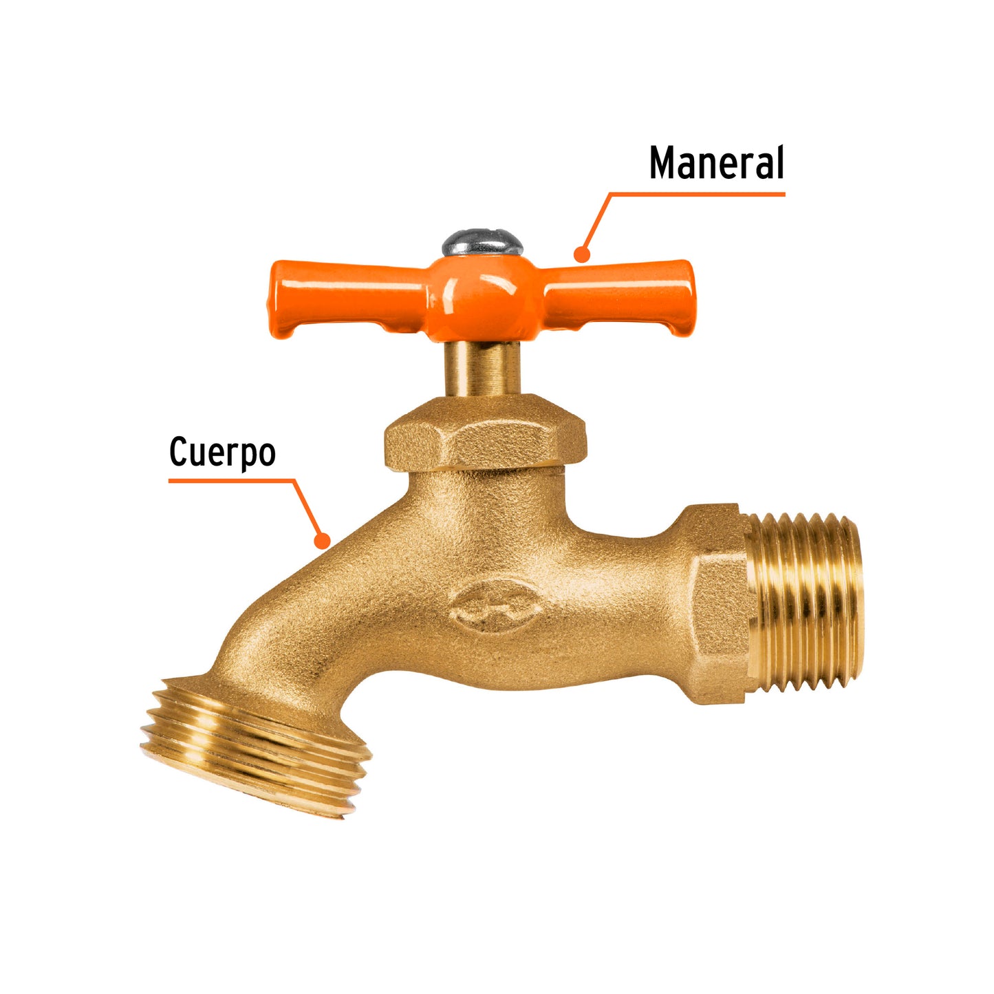 Llave de nariz para jardín, 1/2" en blister