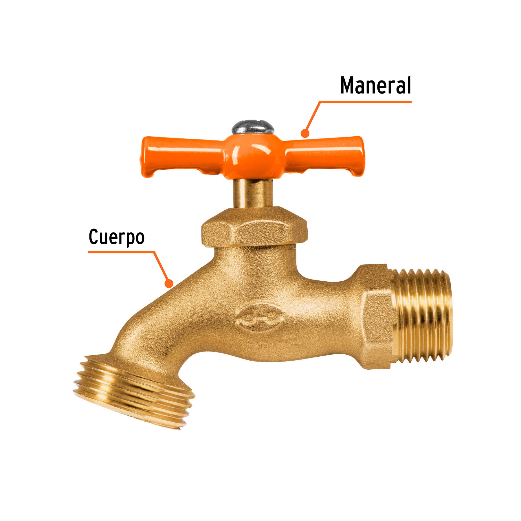 Llave de nariz para jardín, 1/2" en blister