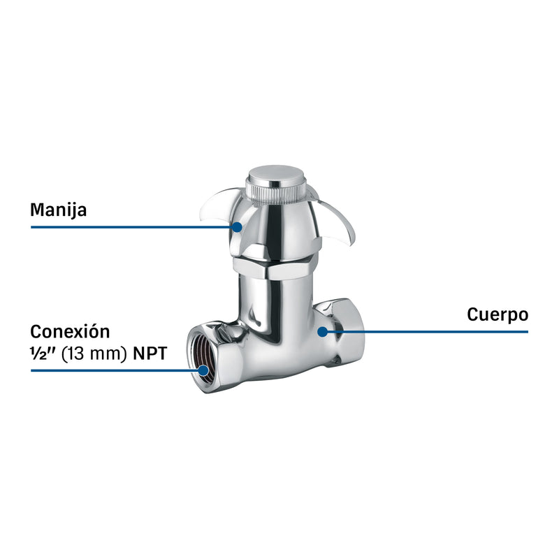 Llave con resorte para mingitorio, FOSET
