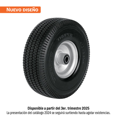 Llanta imponchable con eje central, 10"
