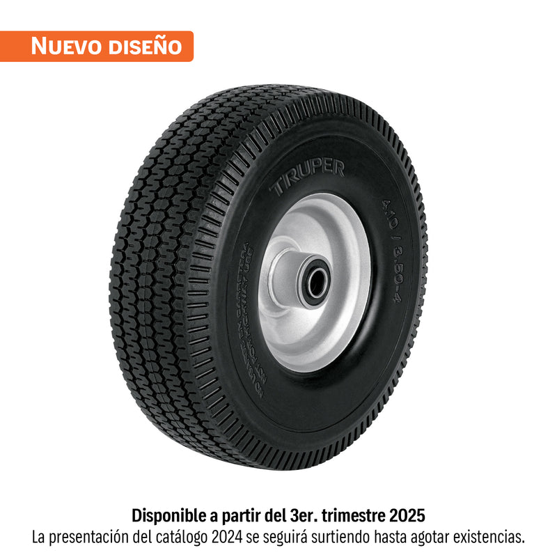 Llanta imponchable con eje central, 10"