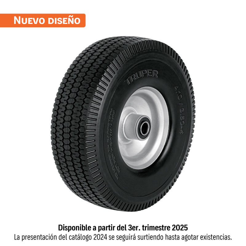 Llanta imponchable con eje lateral, 10"