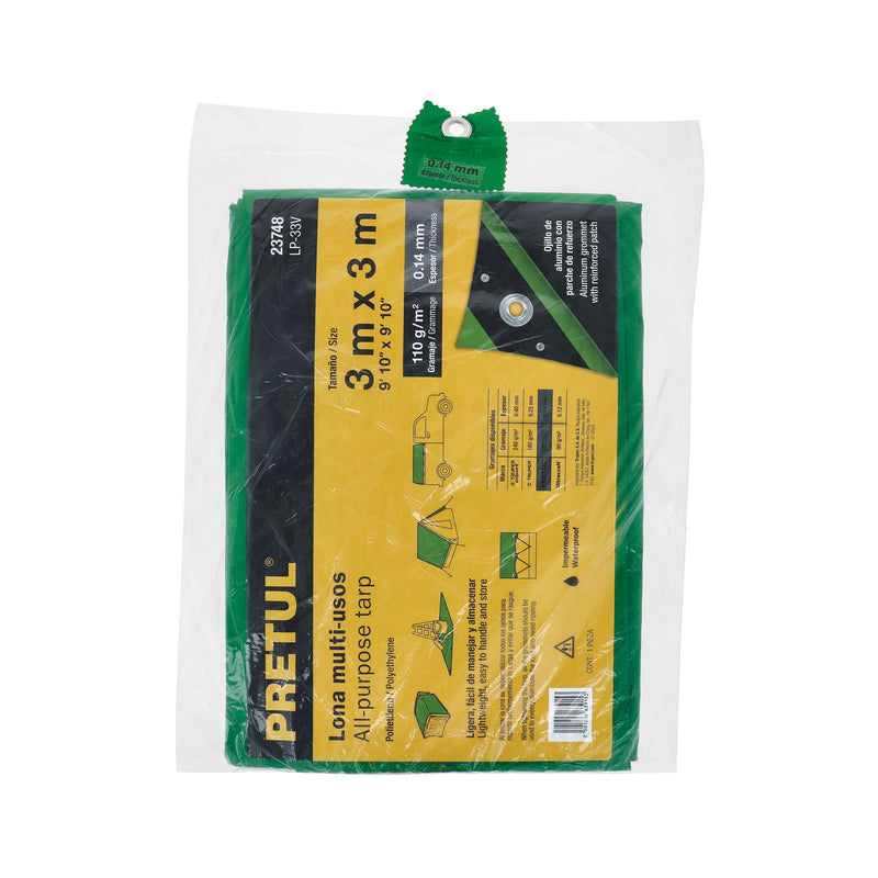 Lona 3 x 3 m, verde, Pretul