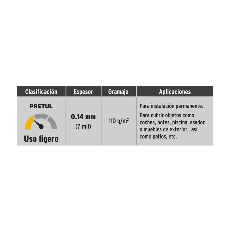 Lona 6 x 12 m, amarilla, Pretul