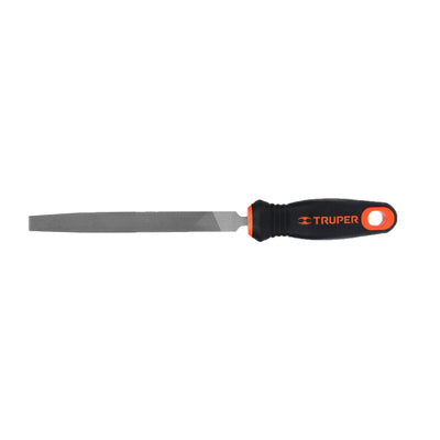 Lima plana, bastarda, 6" con mango doble inyección