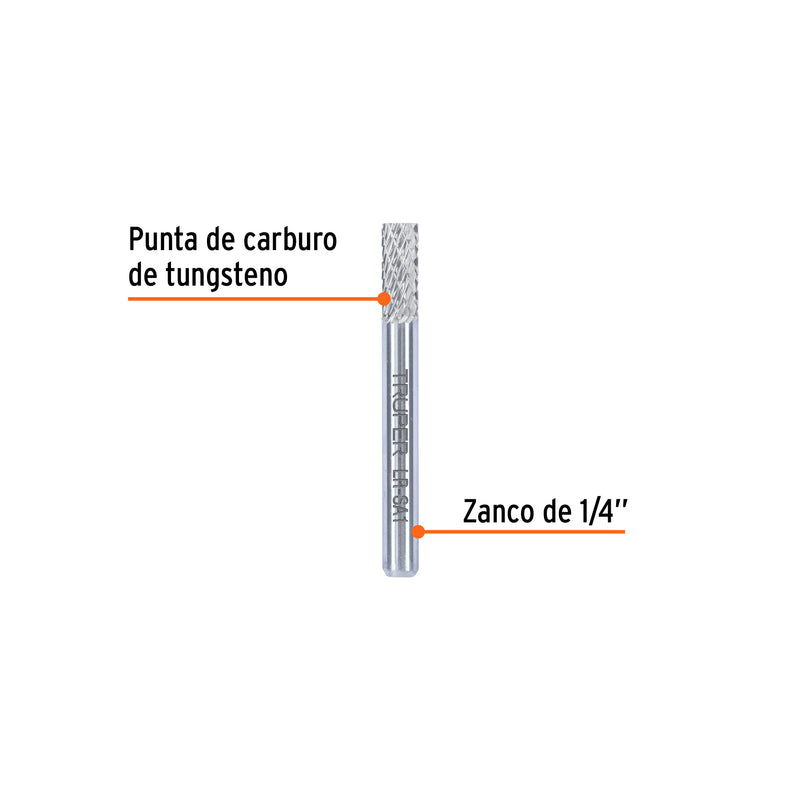 Lima rotativa cilindrica 1/4, SA-1, TRUPER