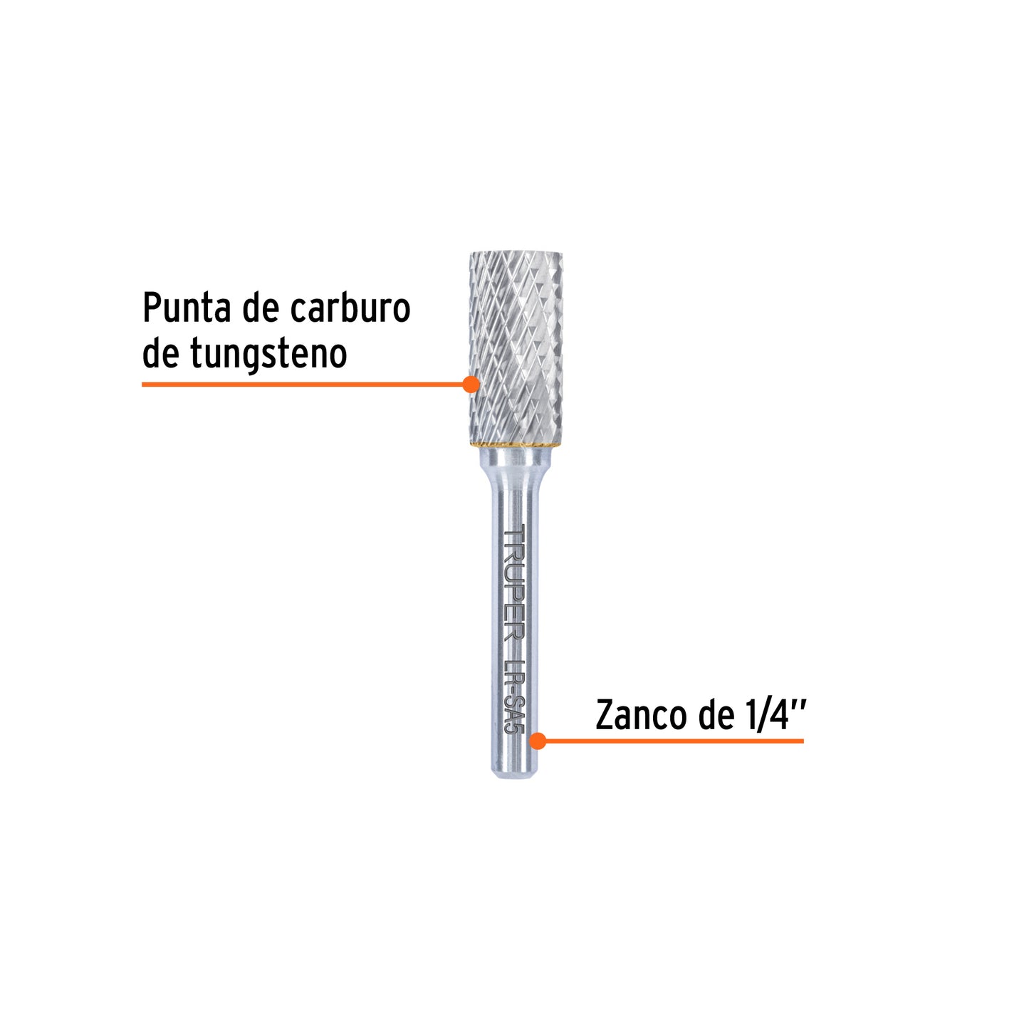 Lima rotativa cilindrica 1/2, SA-5, TRUPER
