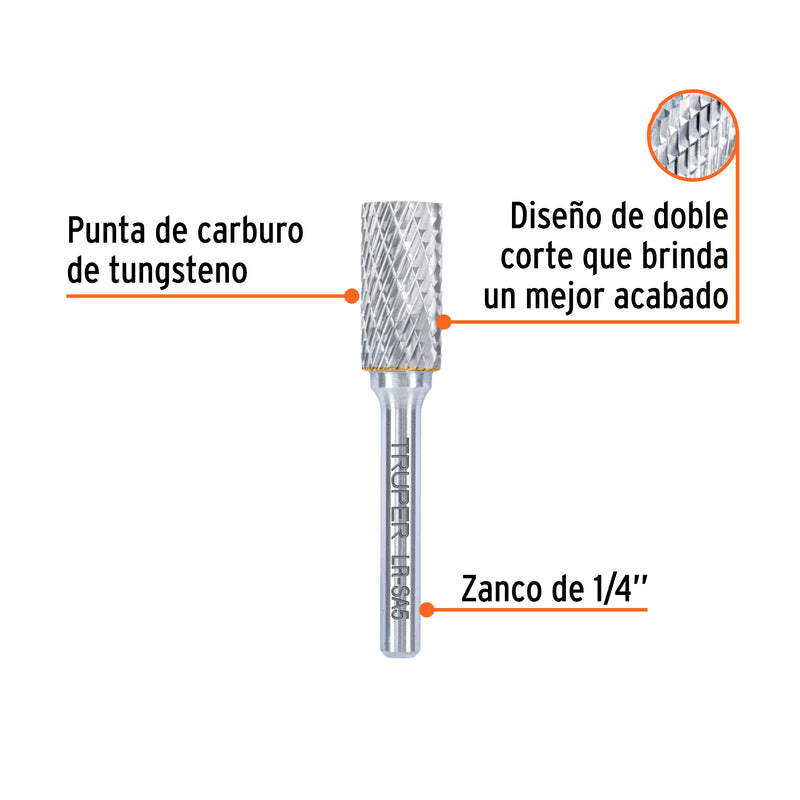 Lima rotativa cilindrica 1/2, SA-5, TRUPER