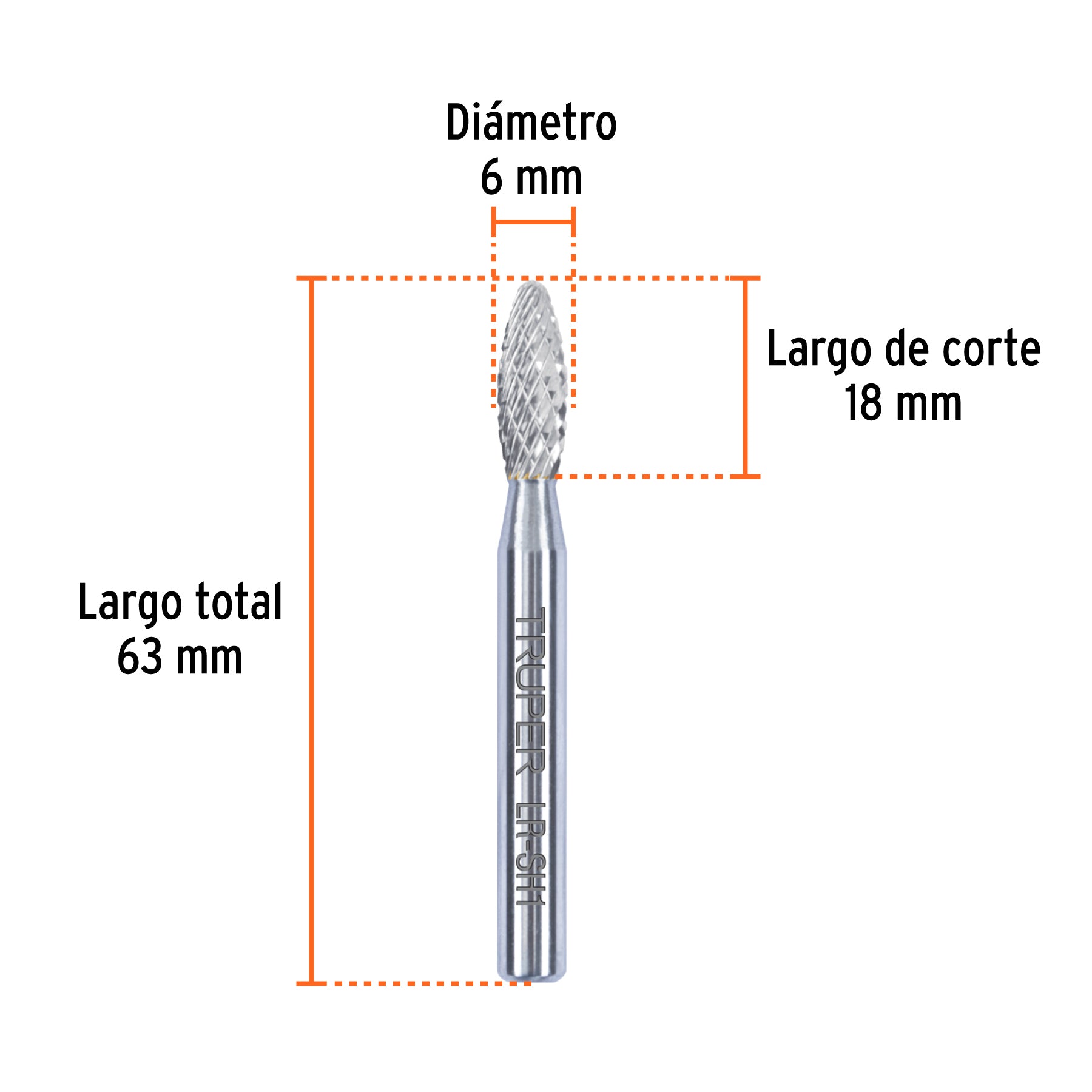 Lima rotativa flama 1/4, SH-1, TRUPER