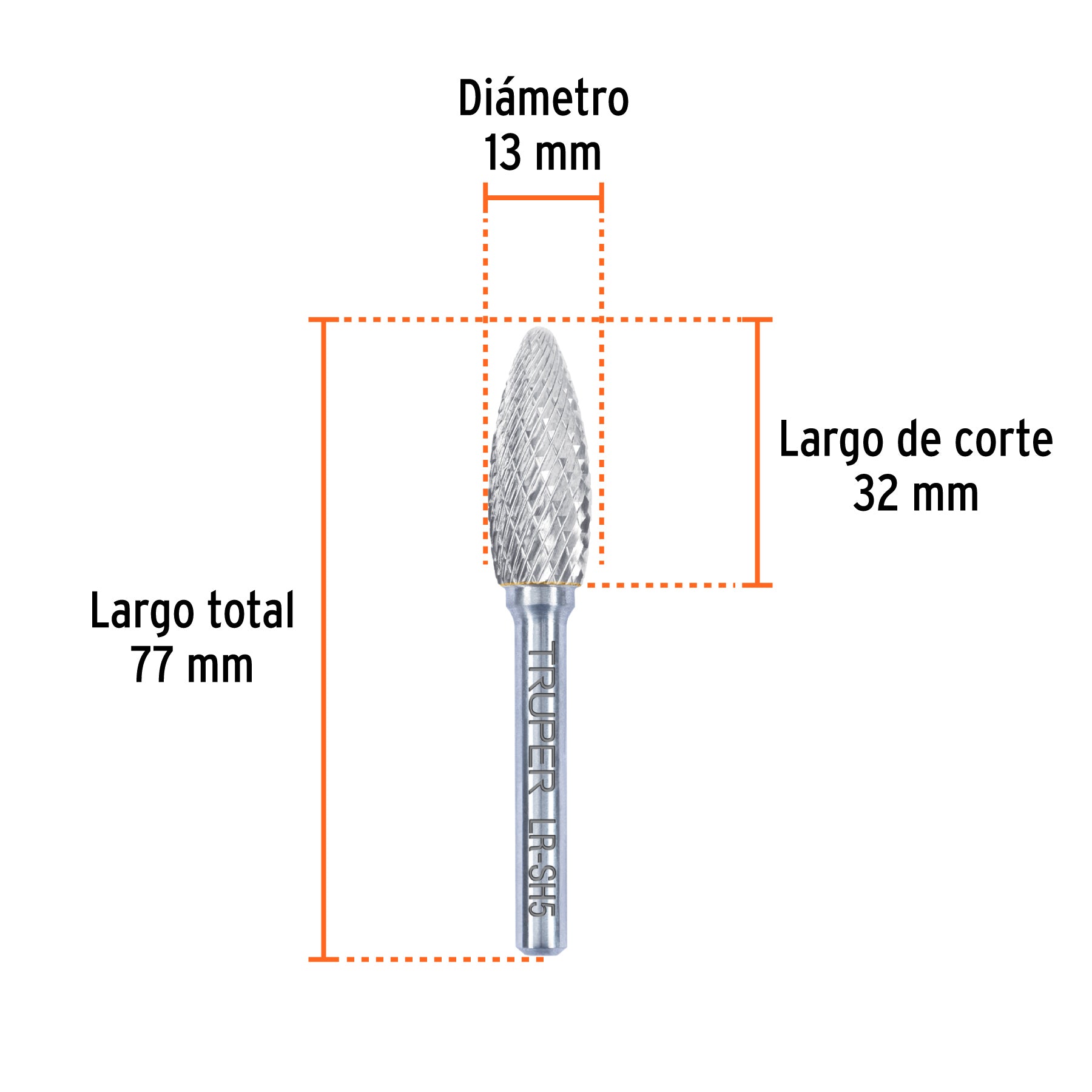 Lima rotativa flama 1/2, SH-5, TRUPER