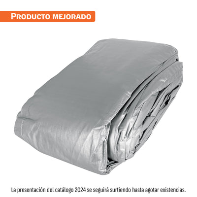 Lona reforzada, 12 x 17 m, gris