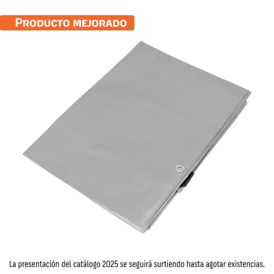 Lona reforzada, 1.5 x 2 m, gris