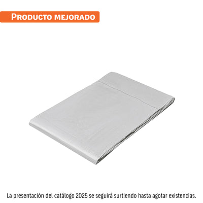 Lona reforzada, 3 x 5 m, gris