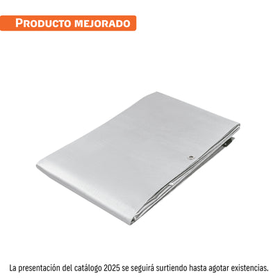Lona reforzada, 3 x 6 m, gris