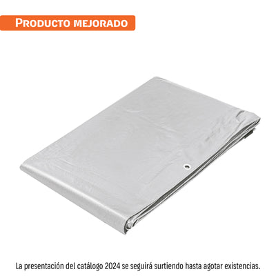 Lona reforzada, 4 x 5 m, gris