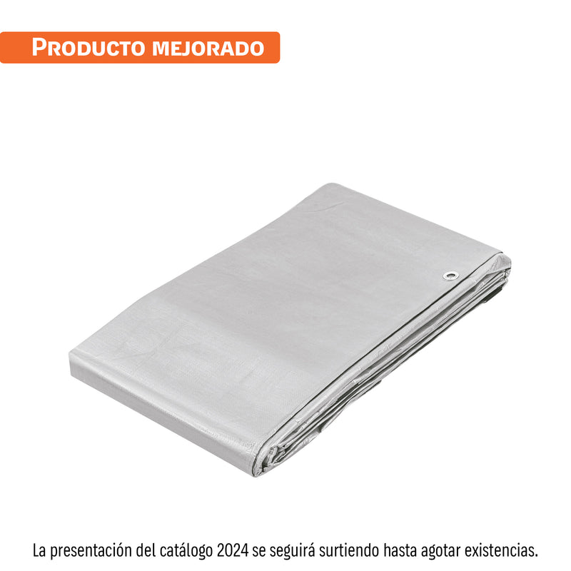 Lona reforzada, 4 x 6 m, gris