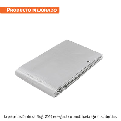 Lona reforzada, 4 x 7 m, gris