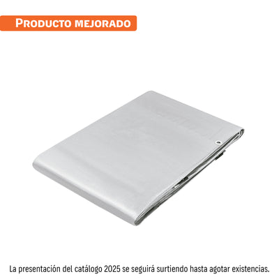 Lona reforzada, 5 x 5 m, gris
