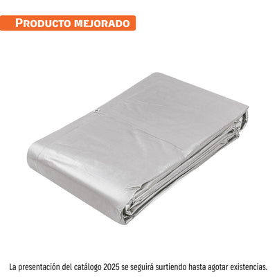 Lona reforzada, 7 x 10 m, gris