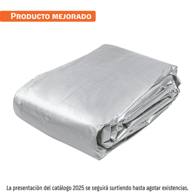 Lona reforzada, 9 x 14 m, gris