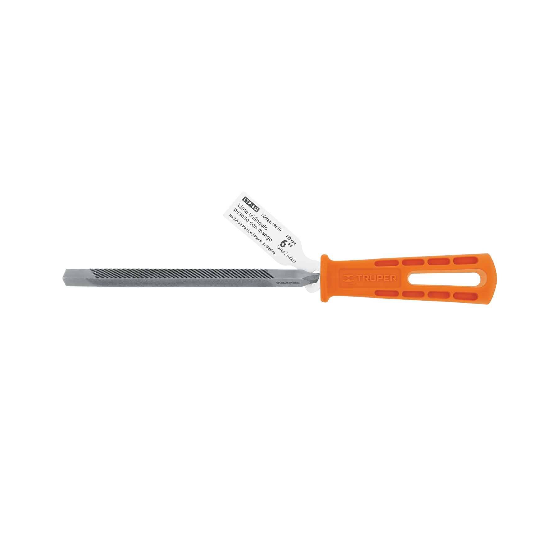 Lima triangulo pesado, 6", con mango