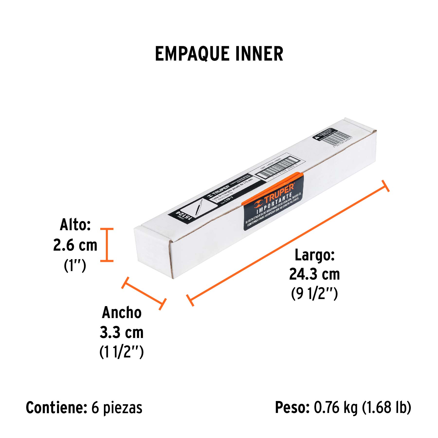 Lima triángulo pesado,7"
