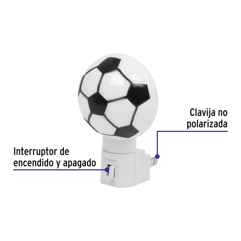 Luz de noche, balón soccer