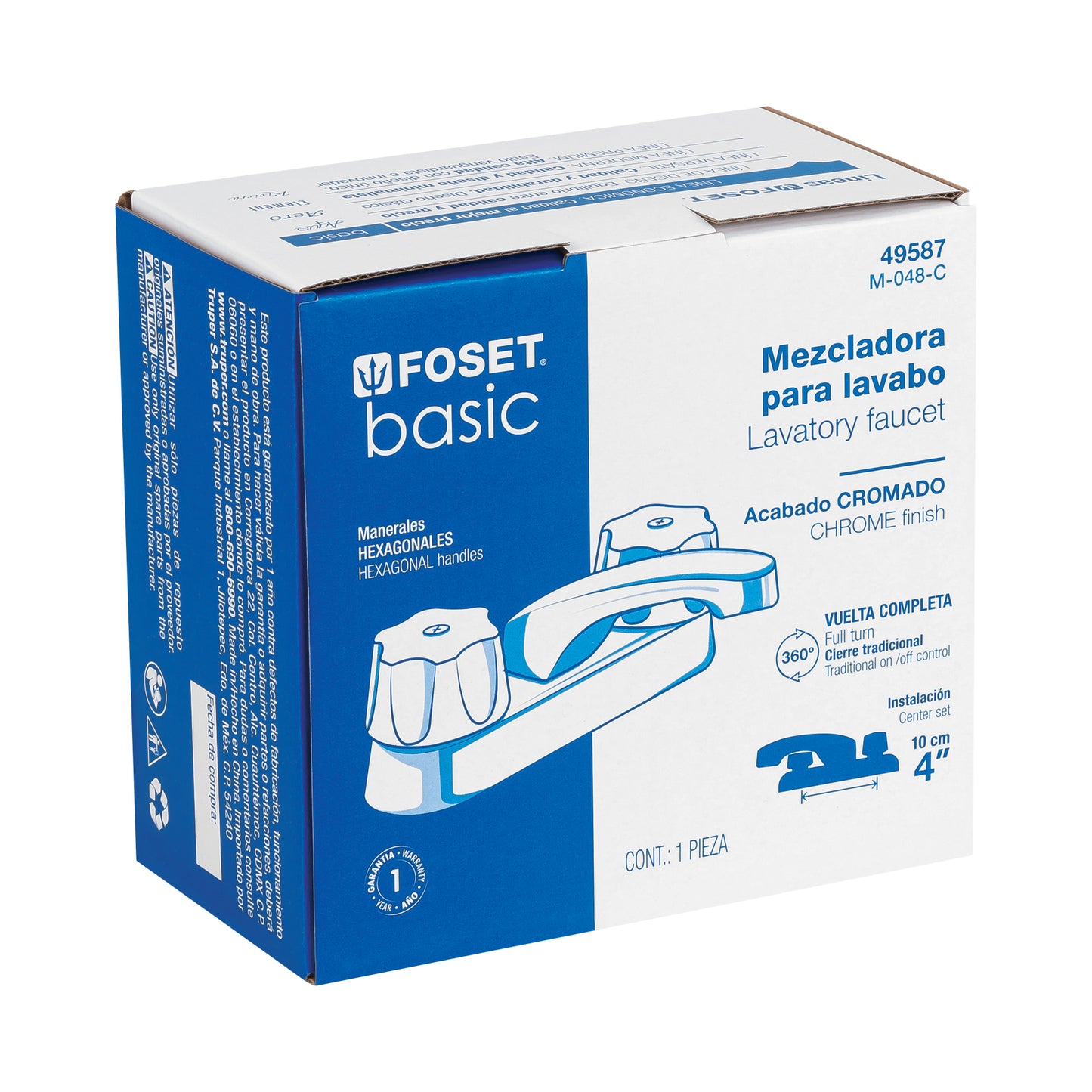 Mezcladora para lavabo, cierre compresión, Basic