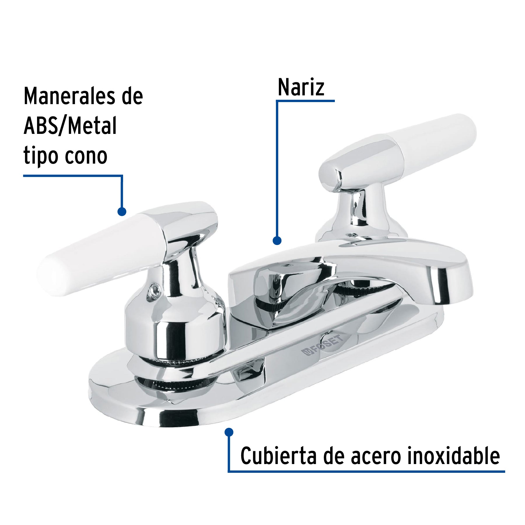 Mezcladora para lavabo, manerales cono, Basic