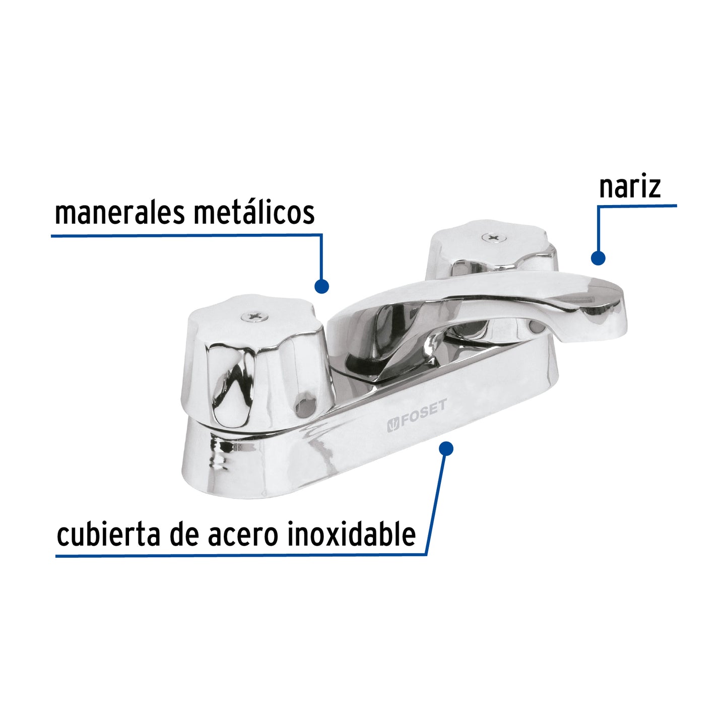 Mezcladora para lavabo, manerales hexagonal, Basic