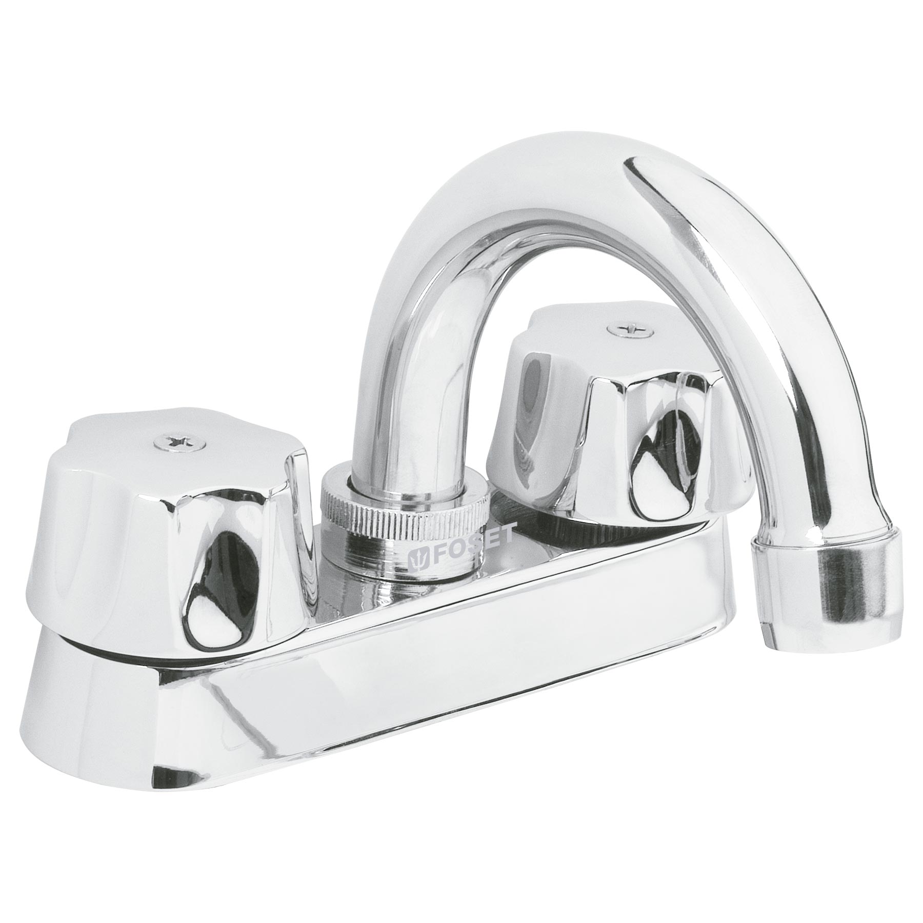 Mezcladora para lavabo, cuello curvo, compresión, Basic