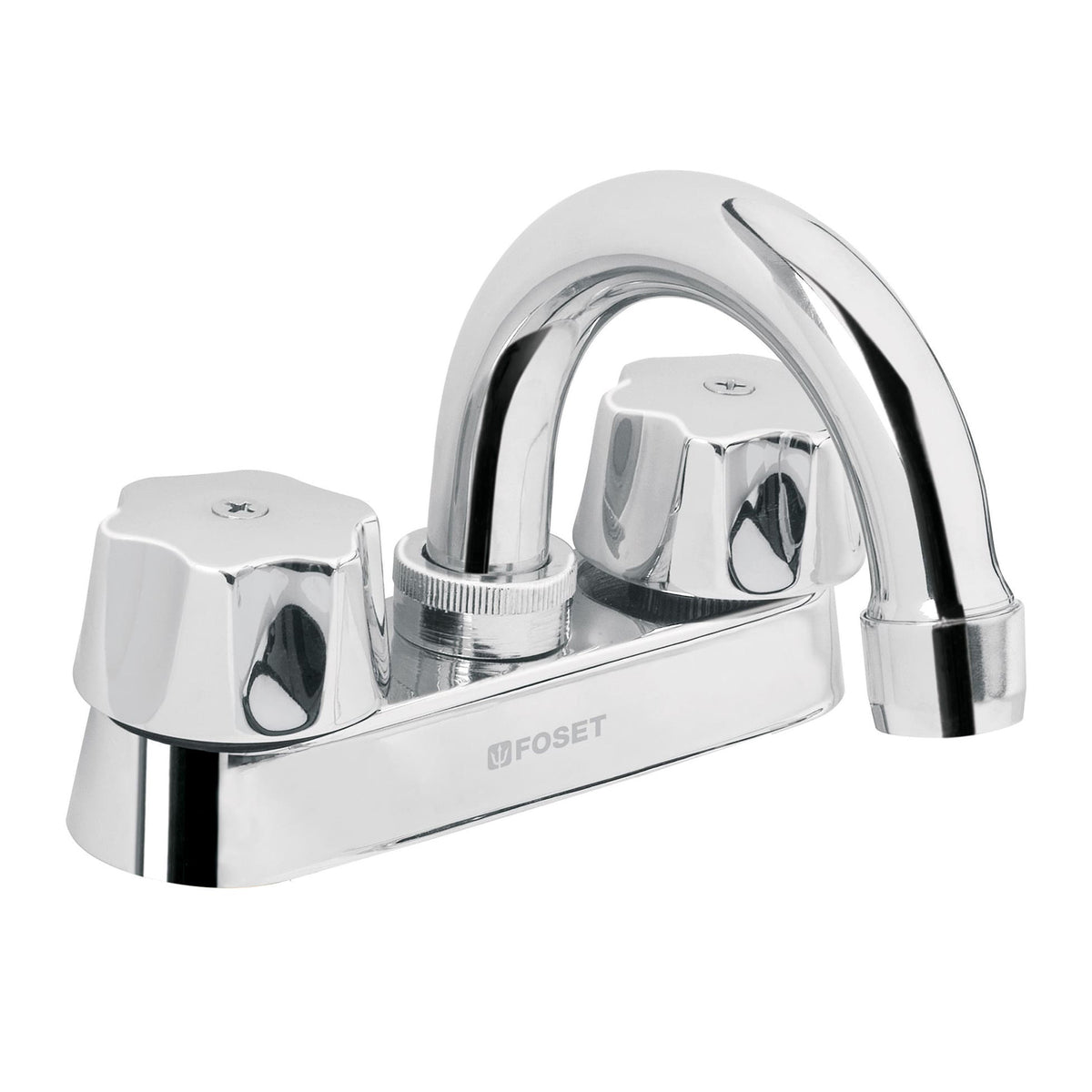 Mezcladora para lavabo, hexagonales, cuello curvo, Basic