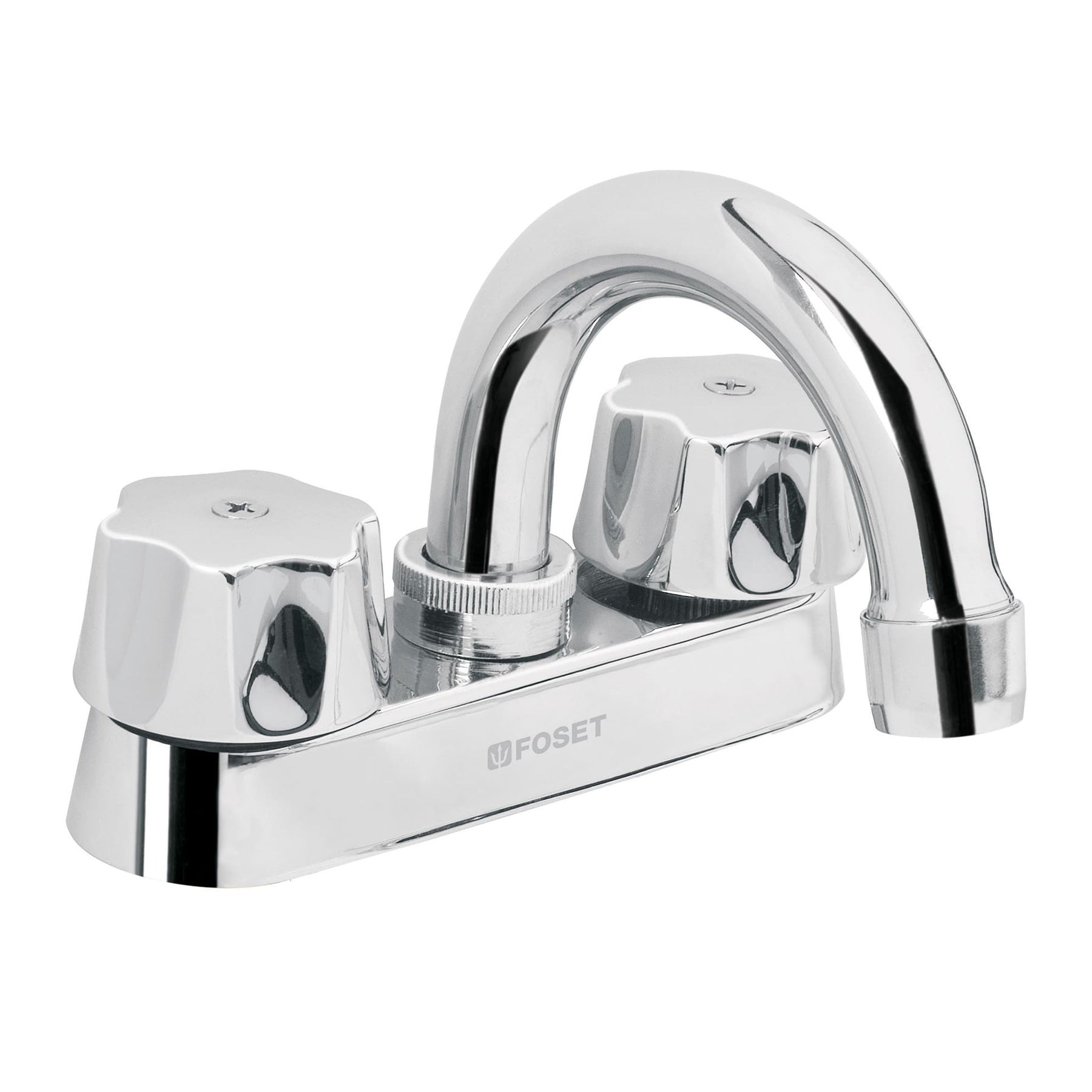 Mezcladora para lavabo, hexagonales, cuello curvo, Basic
