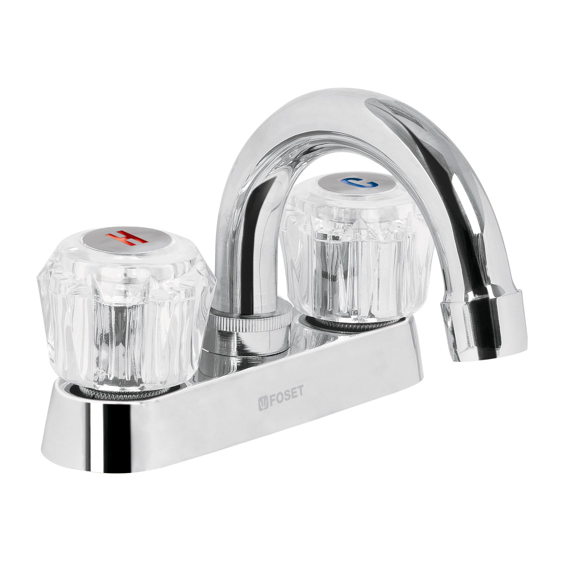 Mezcladora para lavabo,manerales acrilico,cuello curvo,Basic