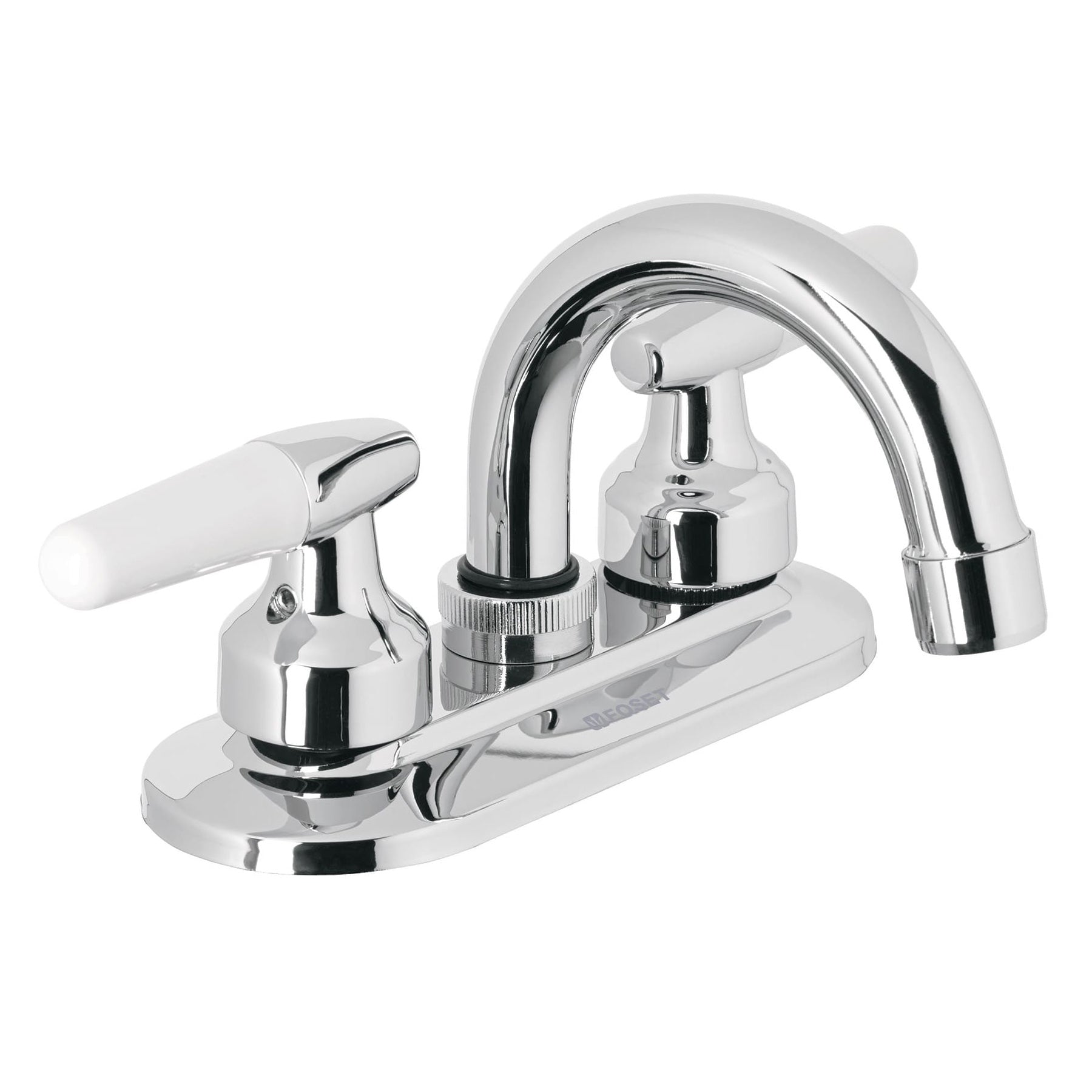 Mezcladora para lavabo, manerales cono, cuello curvo, Basic