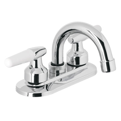 Mezcladora para lavabo, manerales cono, cuello curvo, Basic