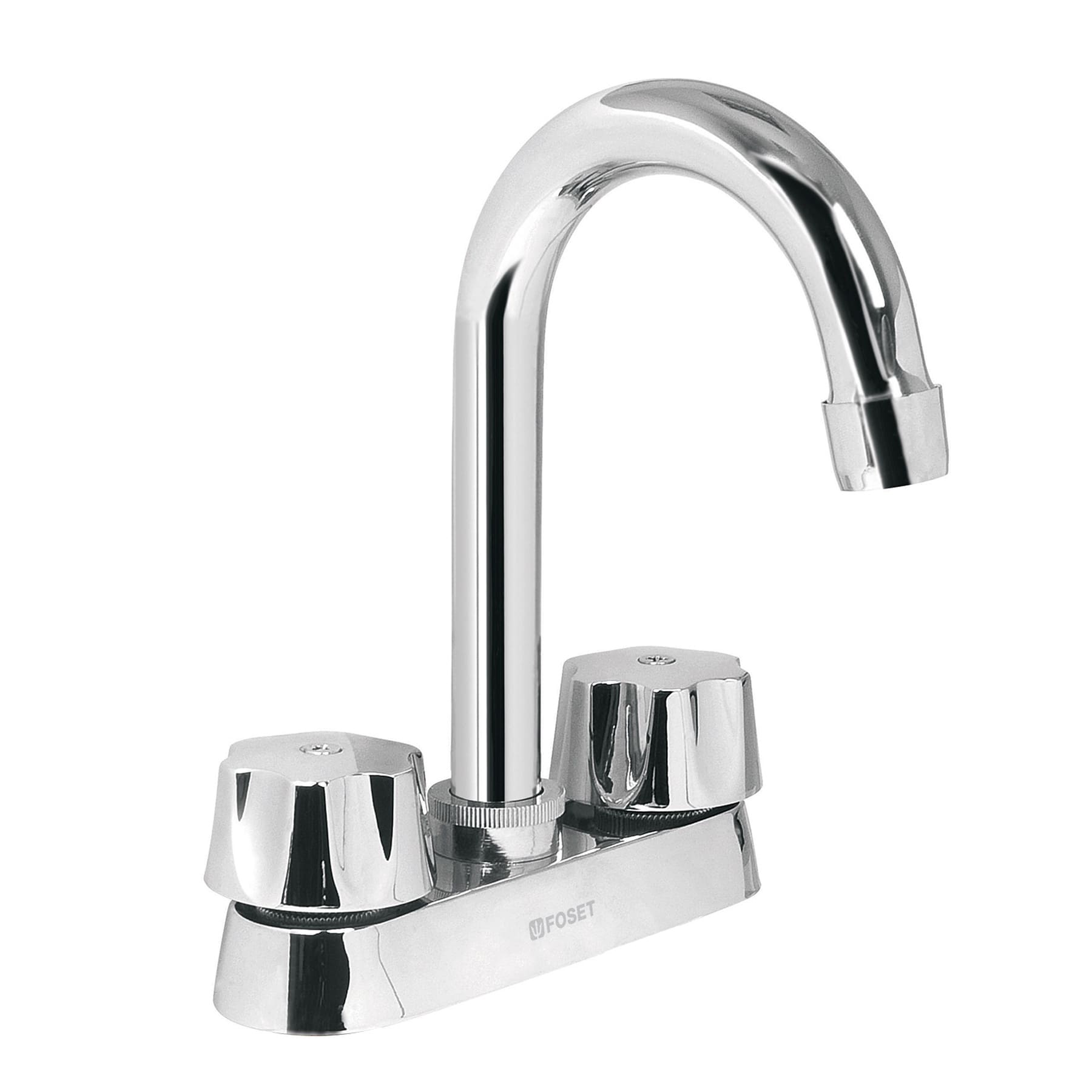 Mezcladora para lavabo, manerales hexagonal,cuello bar,Basic