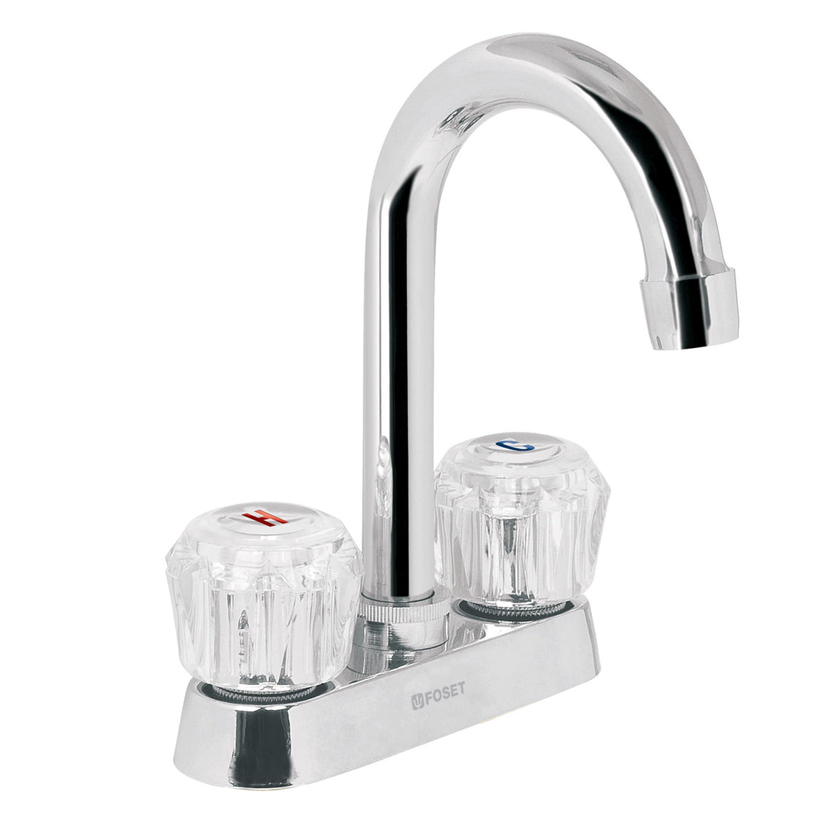 Mezcladora para lavabo, manerales acrilico, cuello bar,Basic