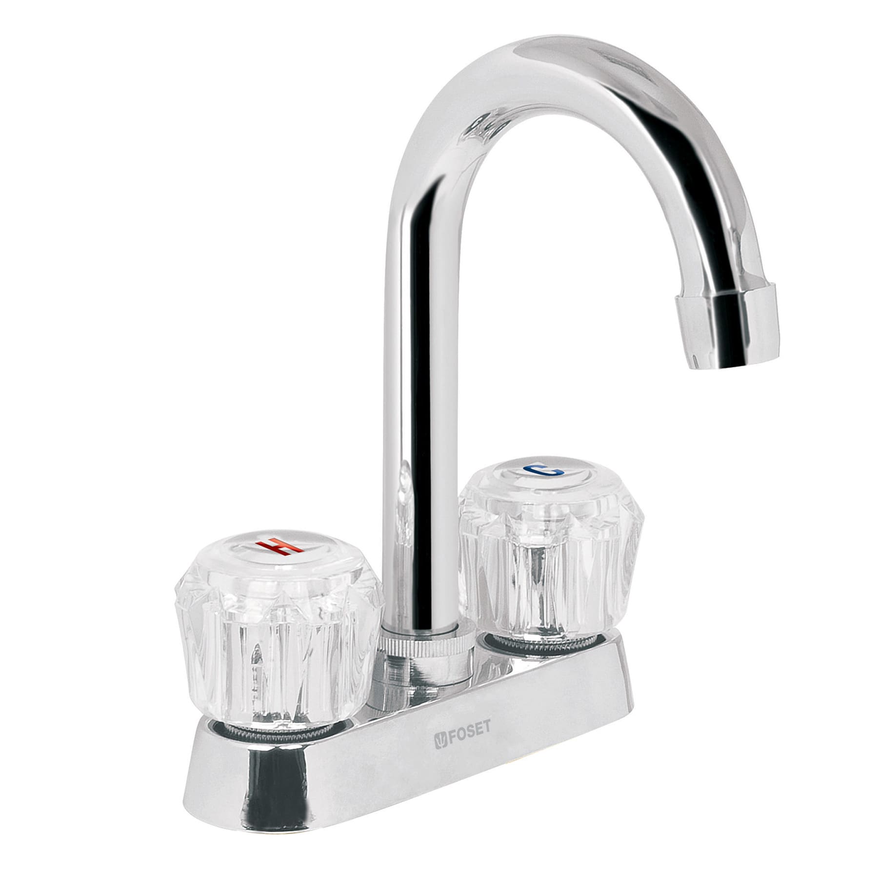 Mezcladora para lavabo, manerales acrilico, cuello bar,Basic
