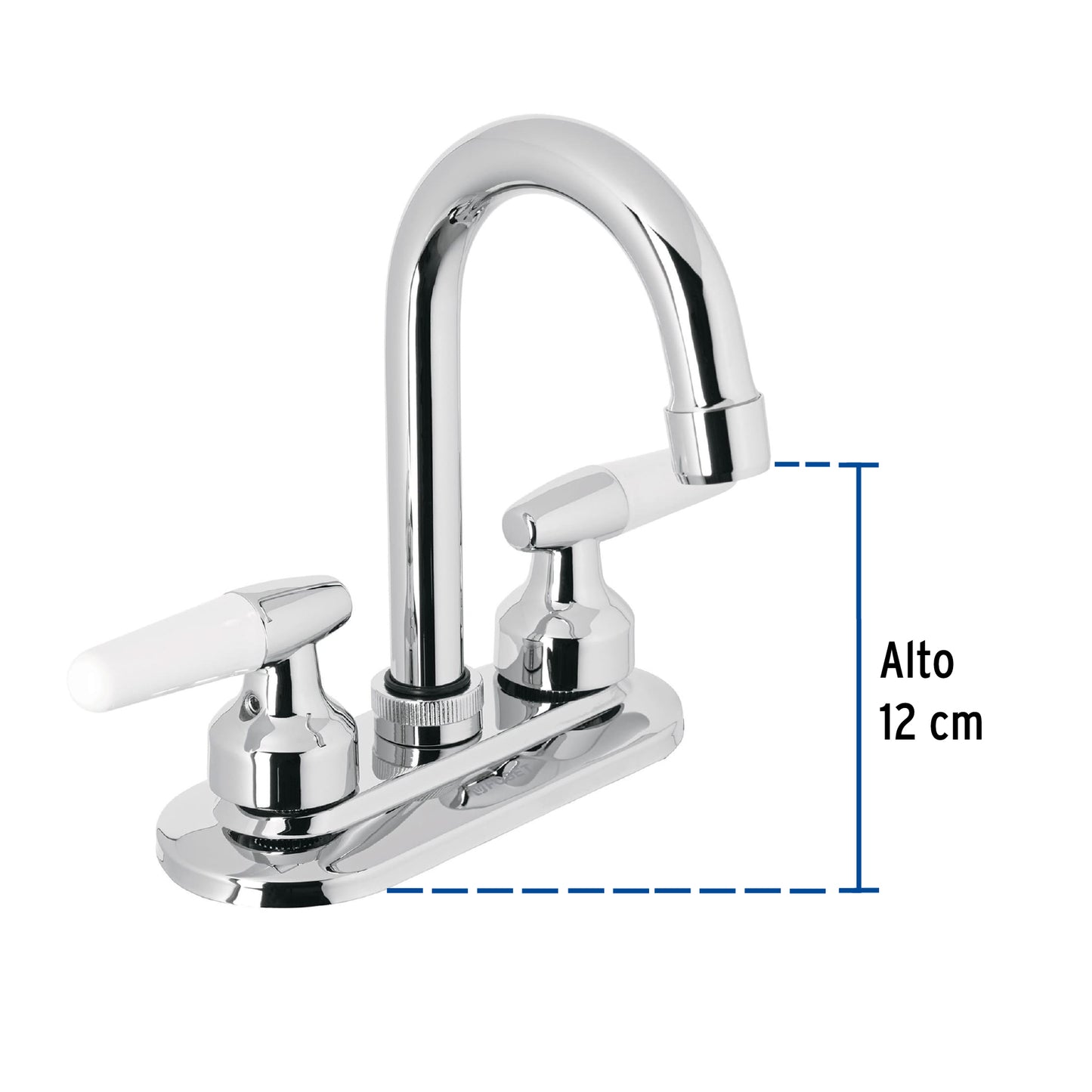 Mezcladora para lavabo, manerales cono, cuello bar, Basic
