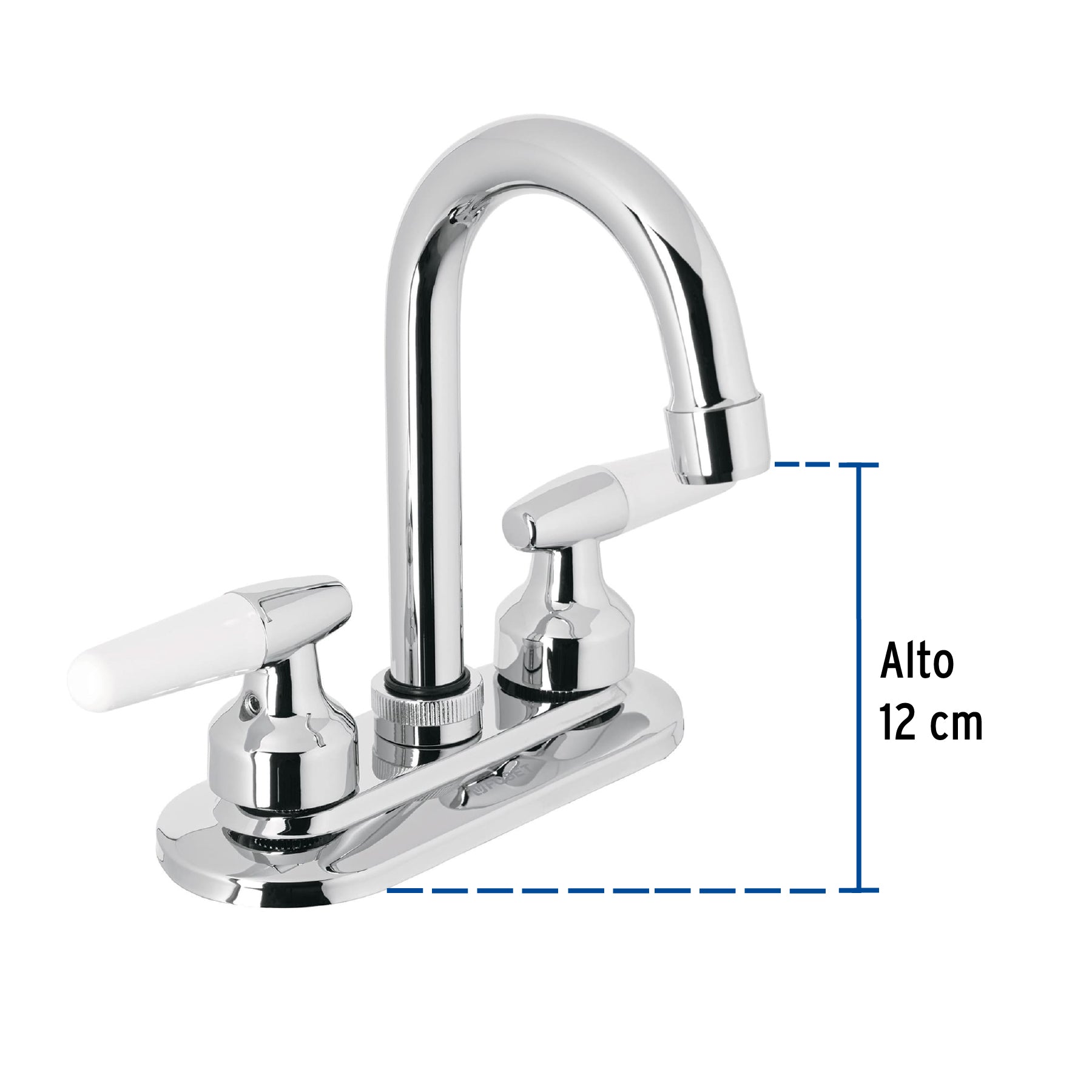 Mezcladora para lavabo, manerales cono, cuello bar, Basic