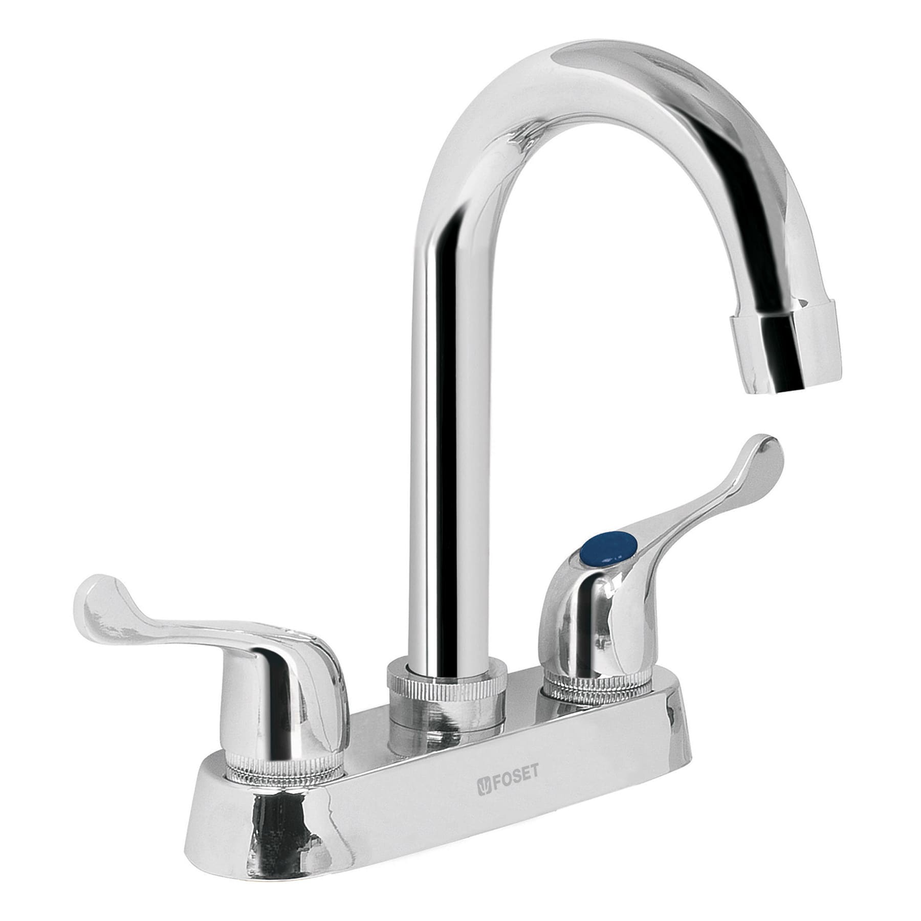 Mezcladora para lavabo, manerales palanca, cuello bar, Basic