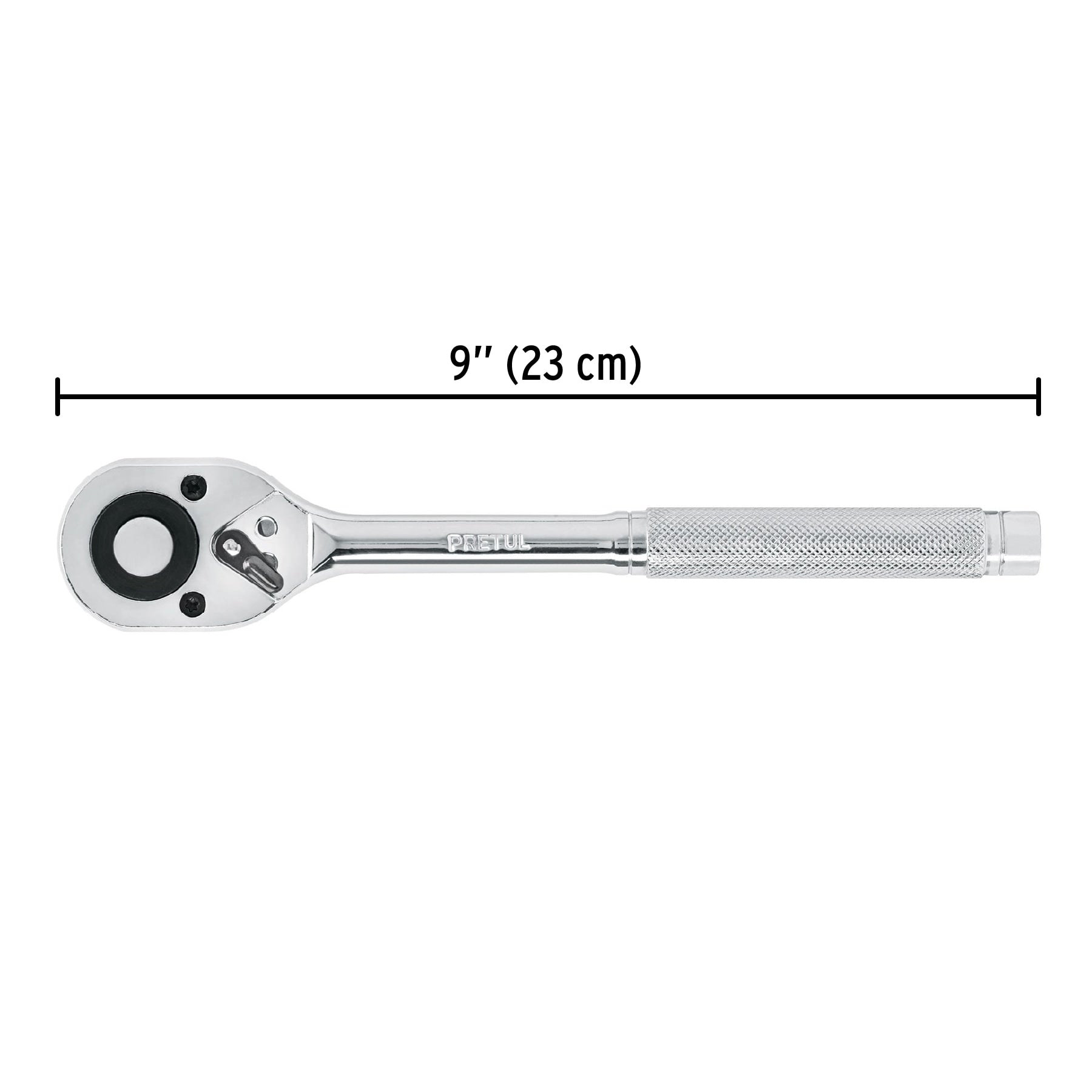 Matraca liberación rápida, cabeza pera, cuadro 1/2",Pretul