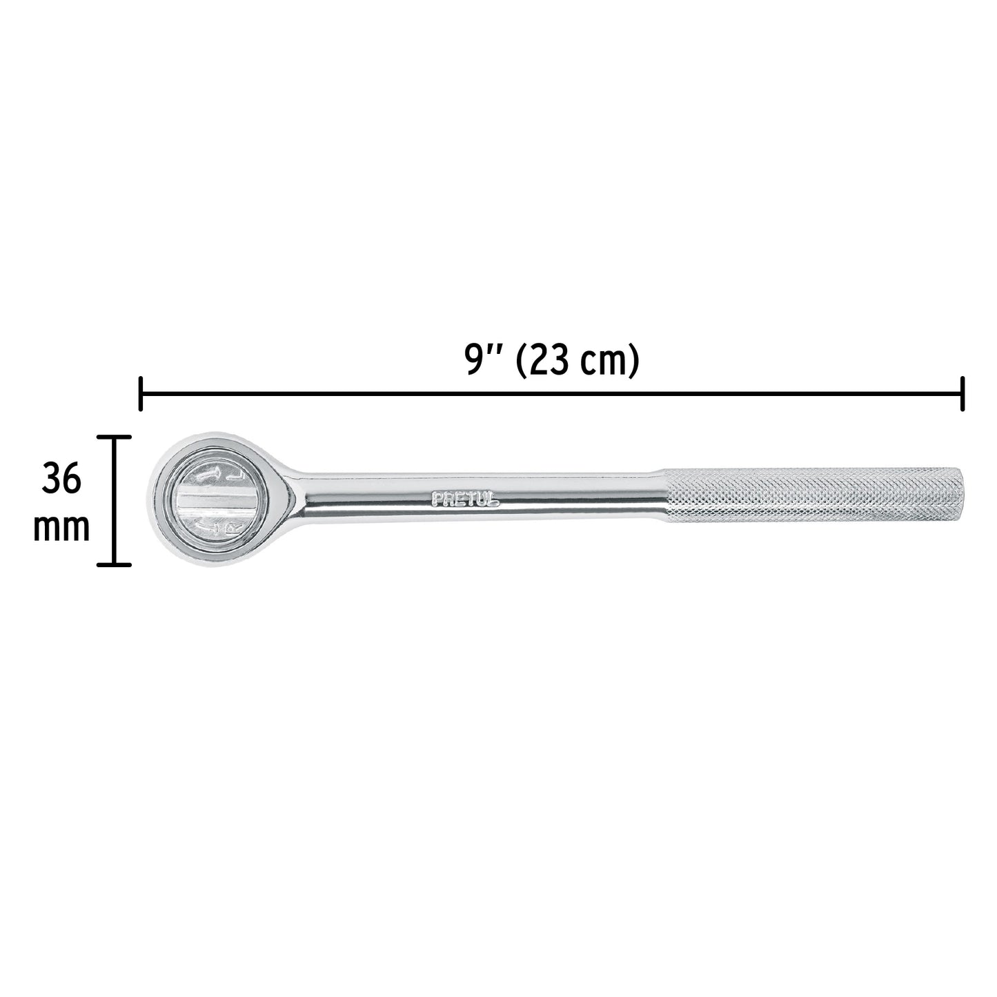 Matraca cabeza redonda, cuadro 1/2", Pretul